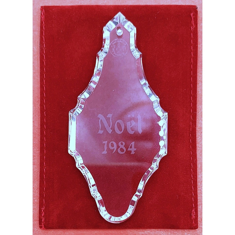 Baccarat 1984 Annual NOEL Etched Crystal Christmas Ornament Ltd Ed NIB Beautiful